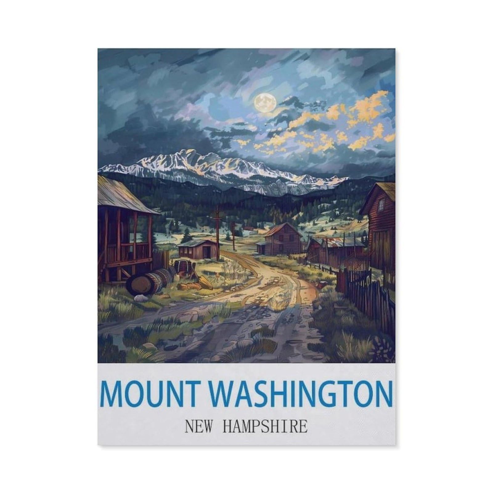 BEAYODKP Mount Washington New Hampshire，Diamond Painting Kits for Adults - 5D Diamond Painting Kit Full Drill, Diamond Art Kits for Home Wall Decor（50 x 60 cm/19.68 x 23.62 inches）-CJ34