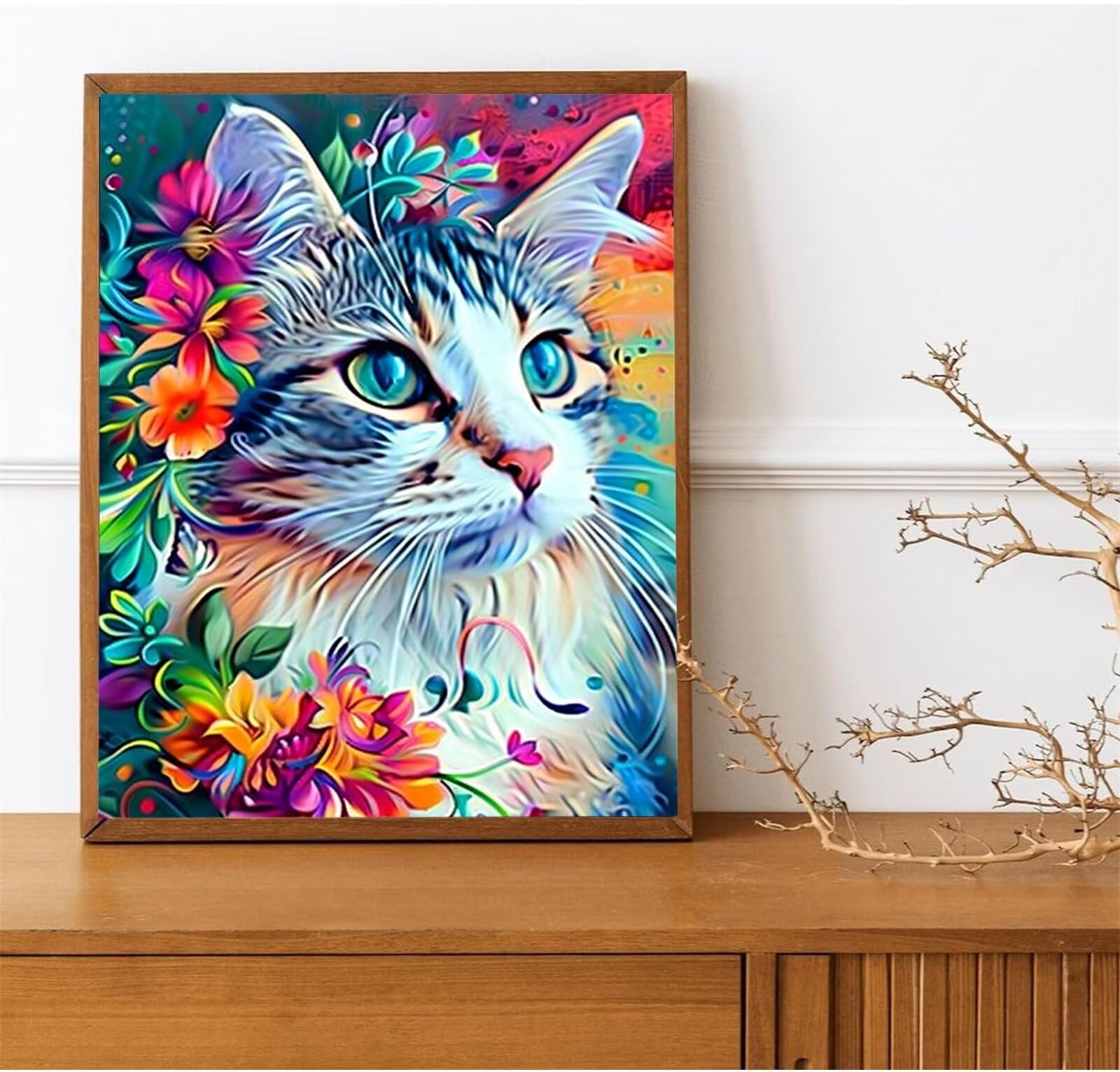 Malen nach Zahlen Kinder ab 7 8 9 10 Jahre Mädchen, Malen nach Zahlen Erwachsene Malen-Nach-Zahlen Kinder Teenager Kreatives fürGeschenkideen Malen nach Zahlen Regenbogen Blick 60x80cm (mit Rahmen)