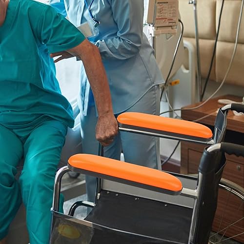 Miniatura 3 de EXCEART 2 almohadillas para brazos para silla de ruedas, almohadilla de pantorrilla para silla de ruedas, reposapiernas elevadoras, para silla de