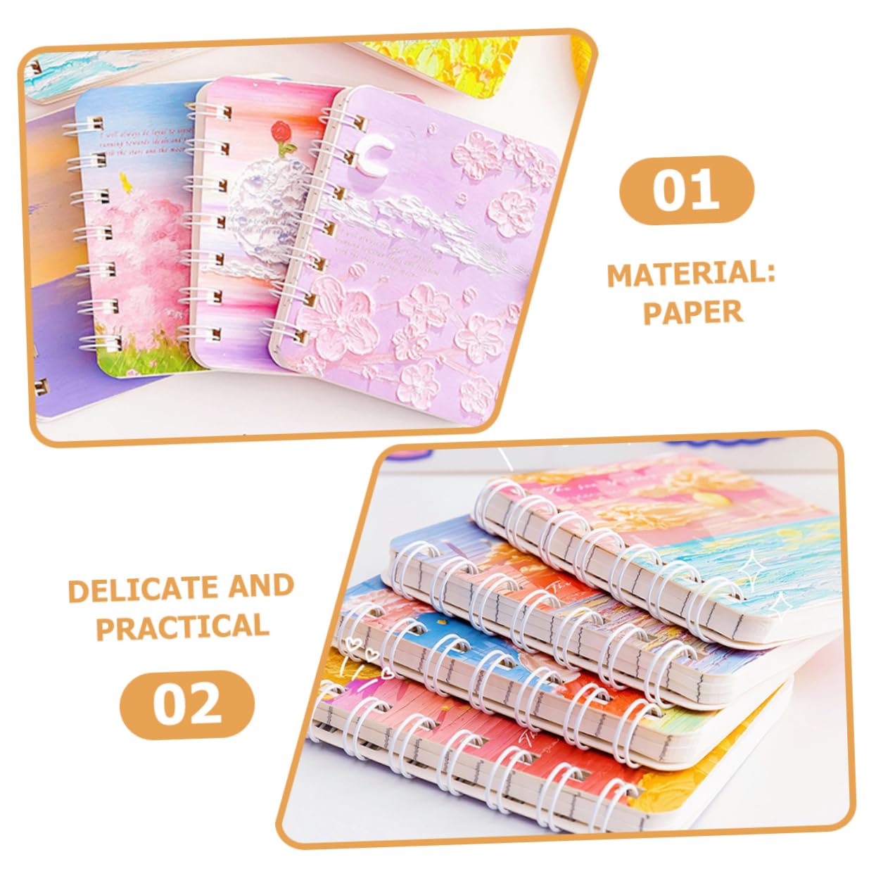 OSALADI 3 Pezzi Quaderni Spirale Colorati per Note Confezione Casuale per Scuola e Lavoro Design e Facile Portare per Scrittura
