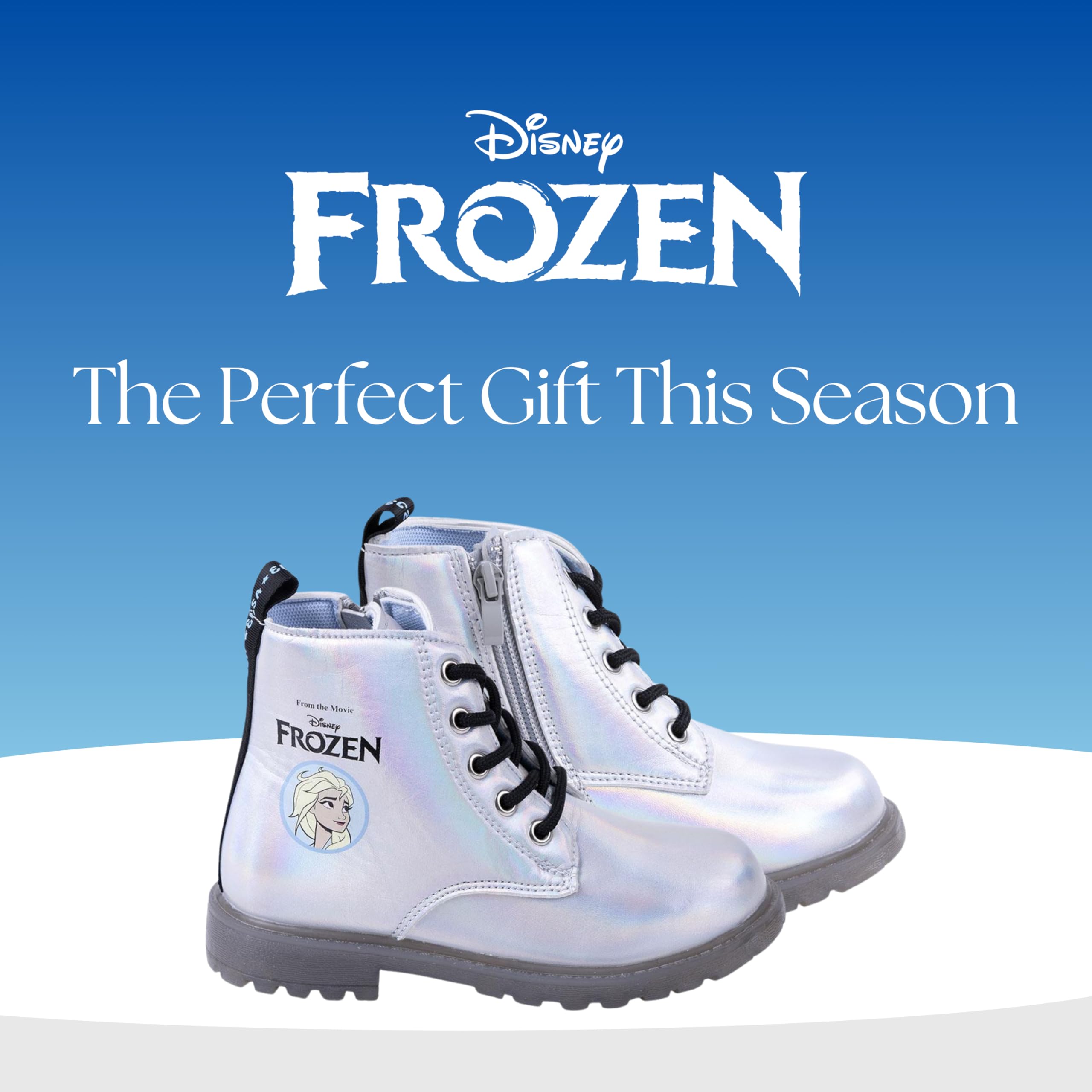 Disney Frozen Stivali per Ragazze, Calzature per Ragazza, Design di Scarpe Luminose, Stivali Classici Elsa, Regalo per Bambina, Taglie EU 27 a 34