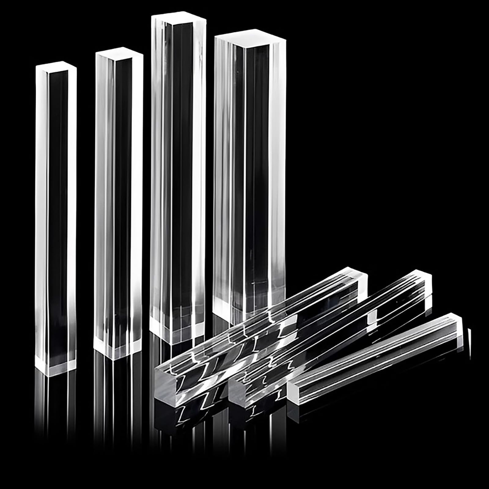 Okrągły pręt akrylowy, Przezroczyste akrylowe pręty okrągłe, opakowanie 30 5 mm 8 9 x 500 do majsterkowania i modelarstwa(8mm*8mm*500mm(30PCS))