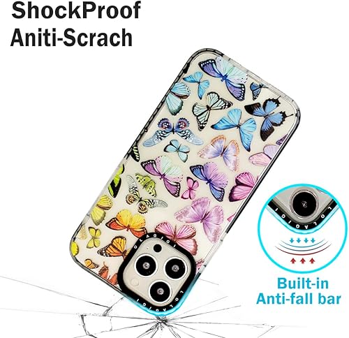 Miniatura 4 de Funda para iPhone 11 Pro Max para mujer, diseño femenino de mariposa de color lindo diseño femenino de dibujos animados kawaii para niñas y
