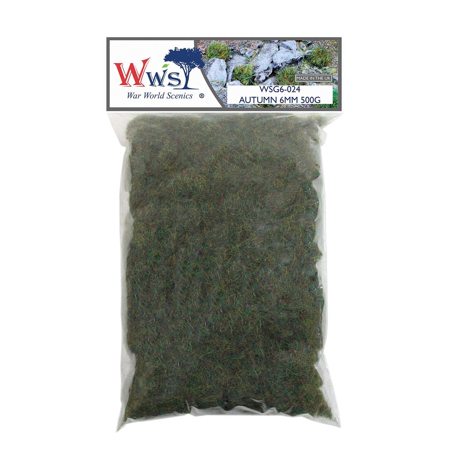 WWS War World Scenics WWScenics | 6mm Herbst Statische Grasfasern | 500g | WSG6-024 | Streugras für Modellbahn und Modellbau