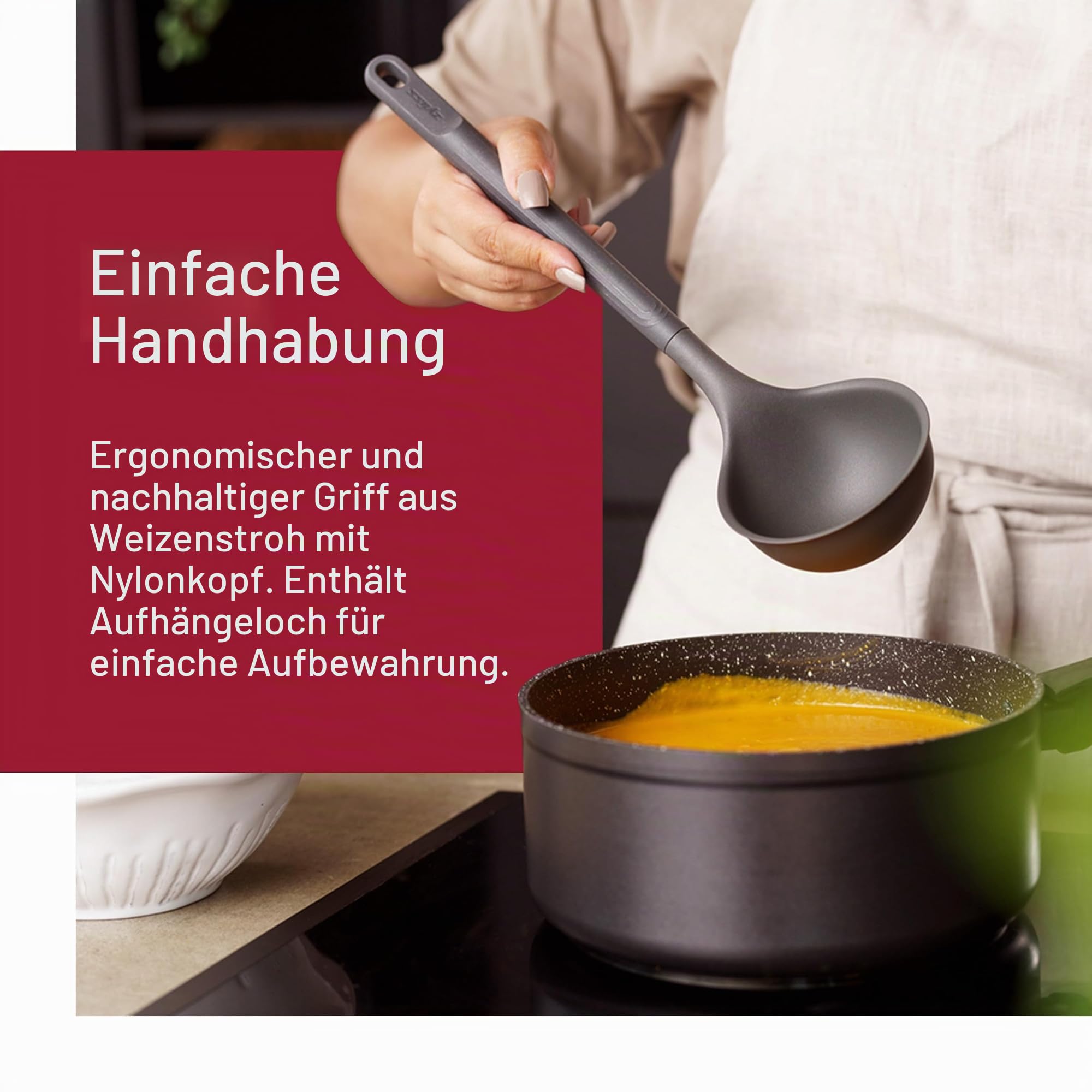 Zyliss 5-teiliges Silikon Küchenhelfer Set mit Aufbewahrung, Kratzt Nicht | Inkl. Suppenkelle, Pfannenwender, Spatel, Kochlöffel, Behälter, Hitzebeständig, Küchenutensilien, Spülmaschinenfest