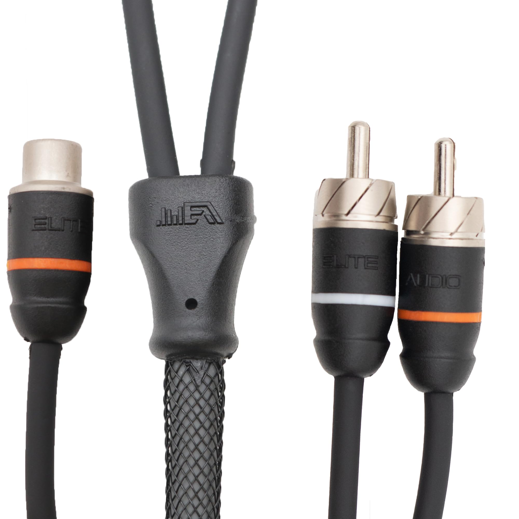 Elite Audio EA-PRMY2M Serie Premium 100% OFC Cobre RCA Interconexiones Estéreo Cable Y Estéreo, (2 macho a 1 hembra Cable de audio RCA Y, doble blindaje con reducción de ruido)