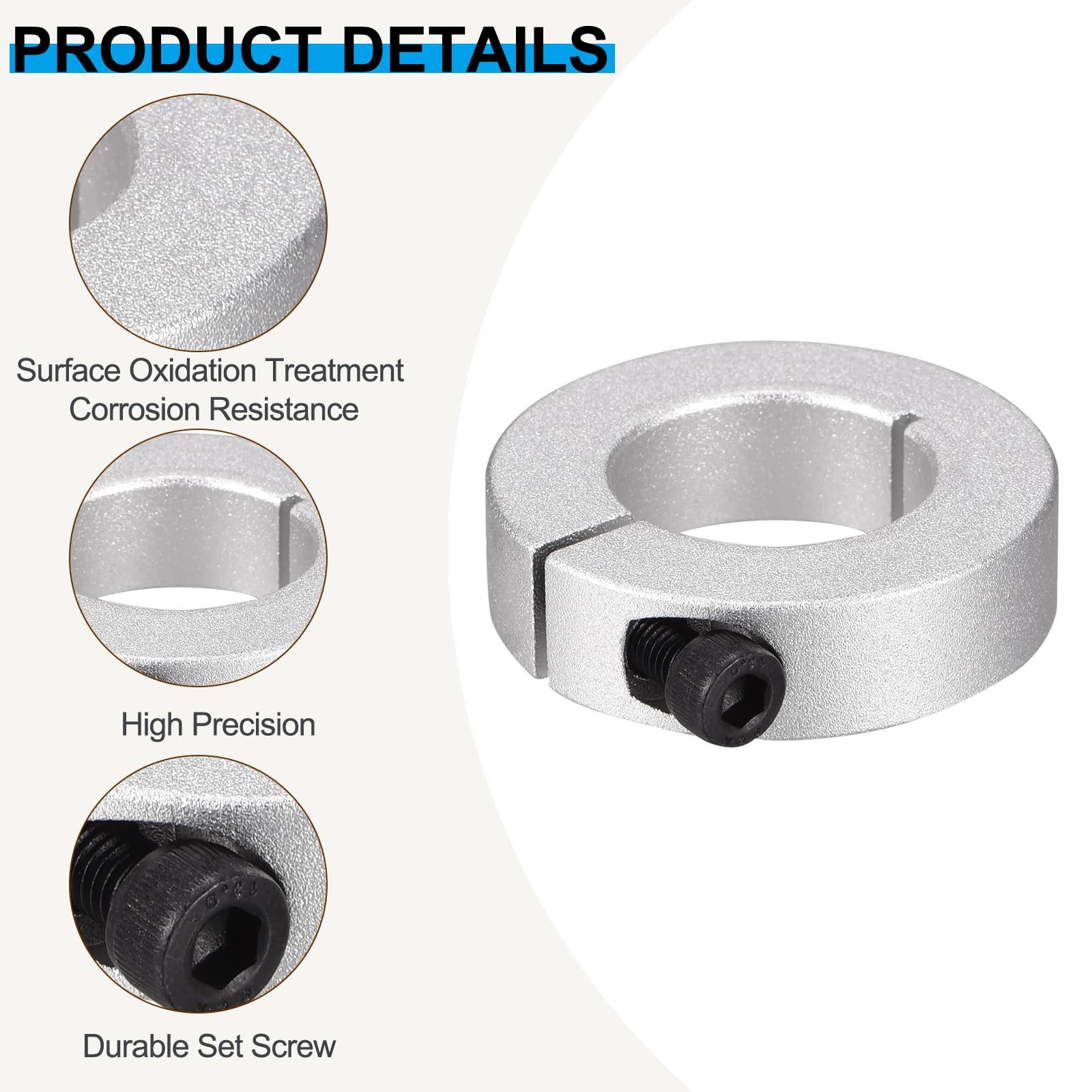 Collari A Morsetto Per Albero 28mm - 4 Pezzi In Lega Alluminio Per Fissaggio - Foto 9