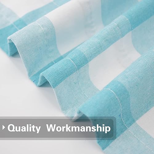 Miniatura 5 de UPOPO 2 cortinas de cocina a cuadros de búfalo, clásicas, a cuadros, estilo granja, cenefa para ventana, cenefa para sala de estar, dormitorio,