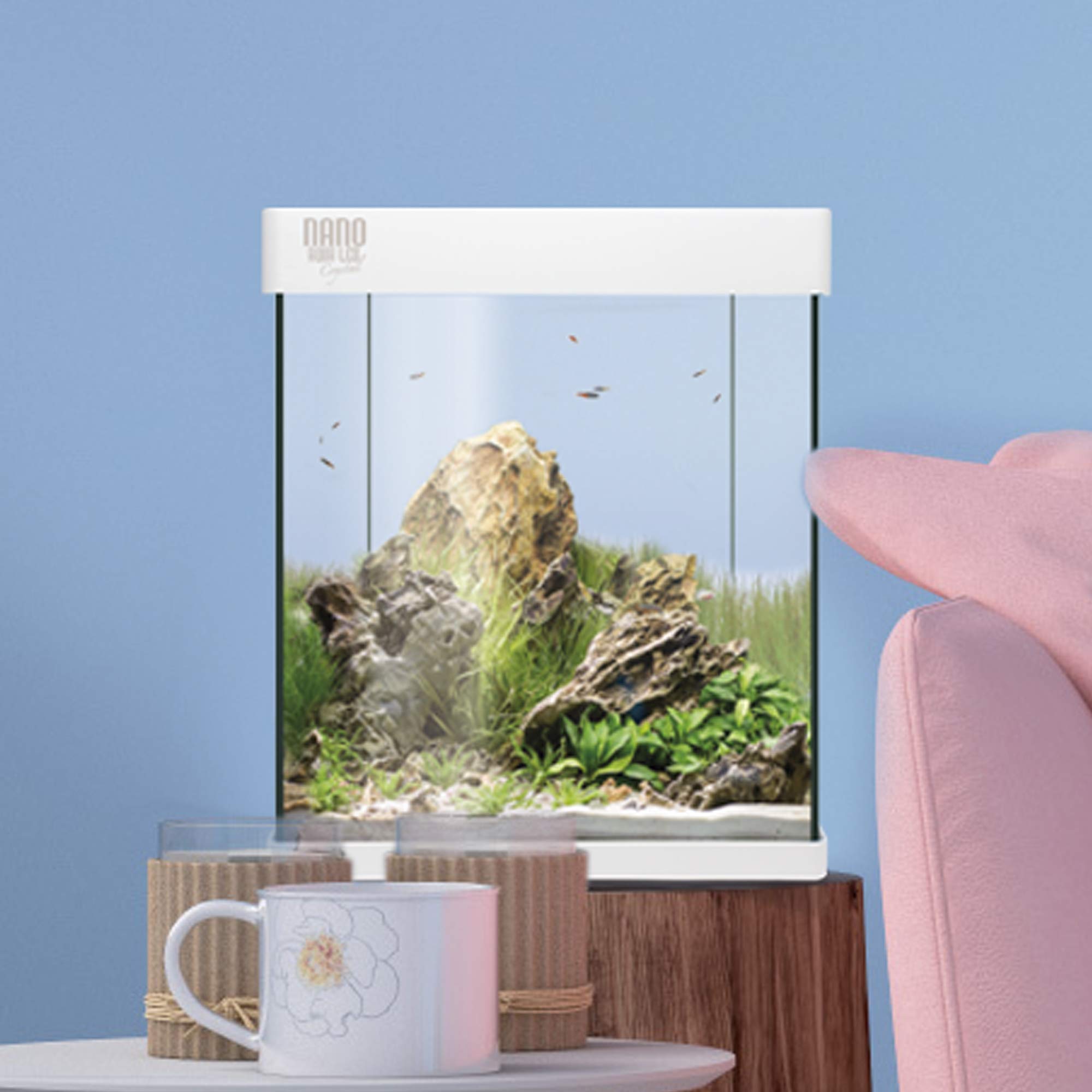 ICA KNA30 Nano Aqualed Crystal zestaw do akwarium, biały
