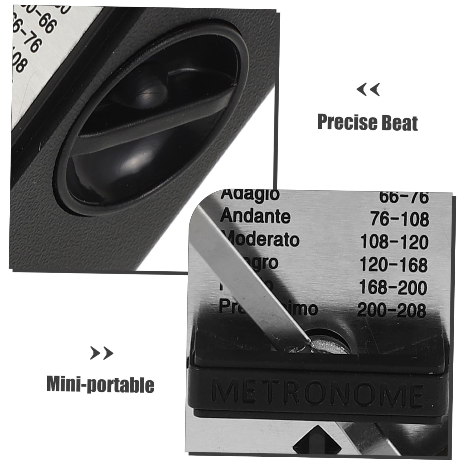 TOYANDONA 2st Metronom Gitarrentuner Abs Black