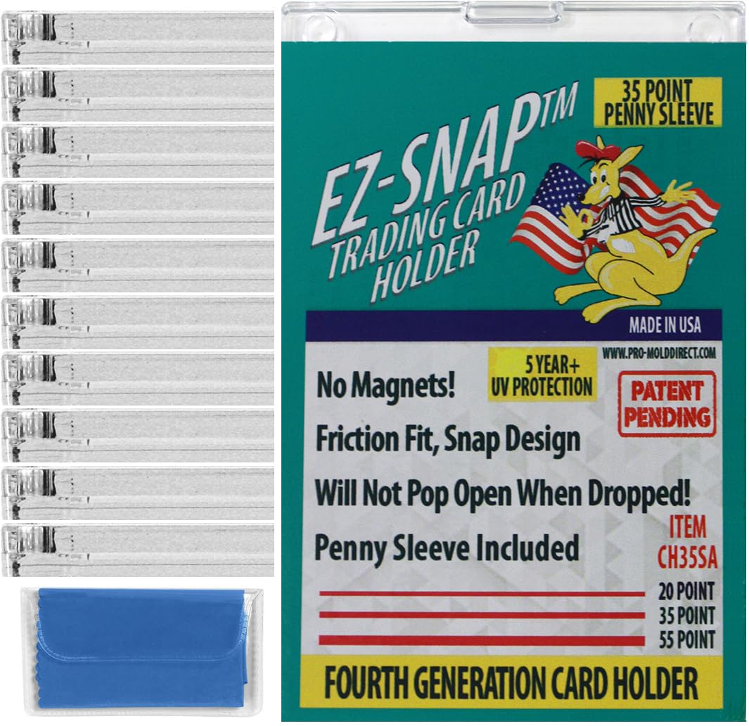 Amazon.com: 10-Count Pro-Mold 35pt EZ-Snap Trading Card Holders