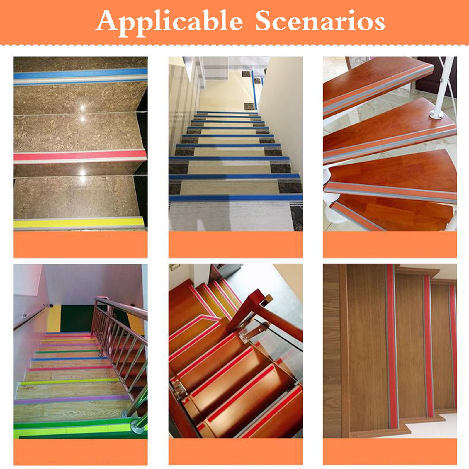 Perfil De Borde De Escalera,Cantos Escaleras Tiras,Borde De Escalera De PVC,Tiras Antideslizantes para PeldañOs,PeldañOs De Goma para Escaleras Borde,FáCil De Instalar,Impermeable