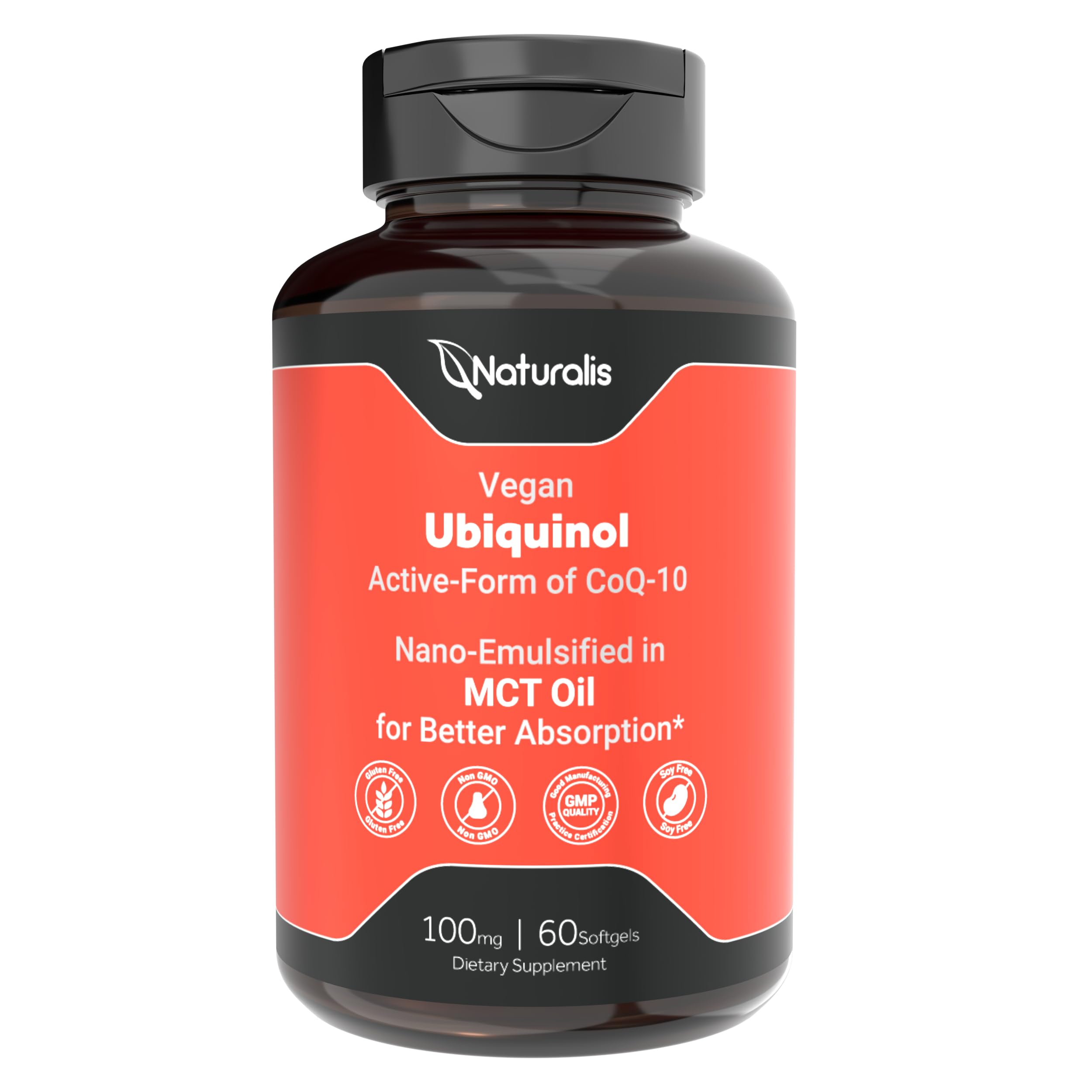 Naturalis Ubiquinol 100mg 60 Softgels | Active CoQ10 for Better Absorption 60 Count (Pack of 1)