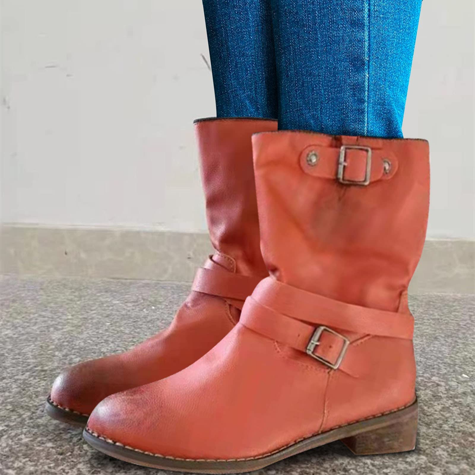 Stivali Bambina Invernali 35 Stivali Stivali Caldi Stivali Impermeabili Mantieni la Punta delle Donne Scarpe da Neve Plus Stivali Rotondi da Donna con Lacci in Velluto Scarpe Stivali S