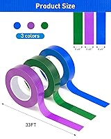 Vista 3 de 3 rollos de cinta adhesiva de colores, tubería de agua multiusos impermeable, codificación de colores, cinta multifuncional para manualidades