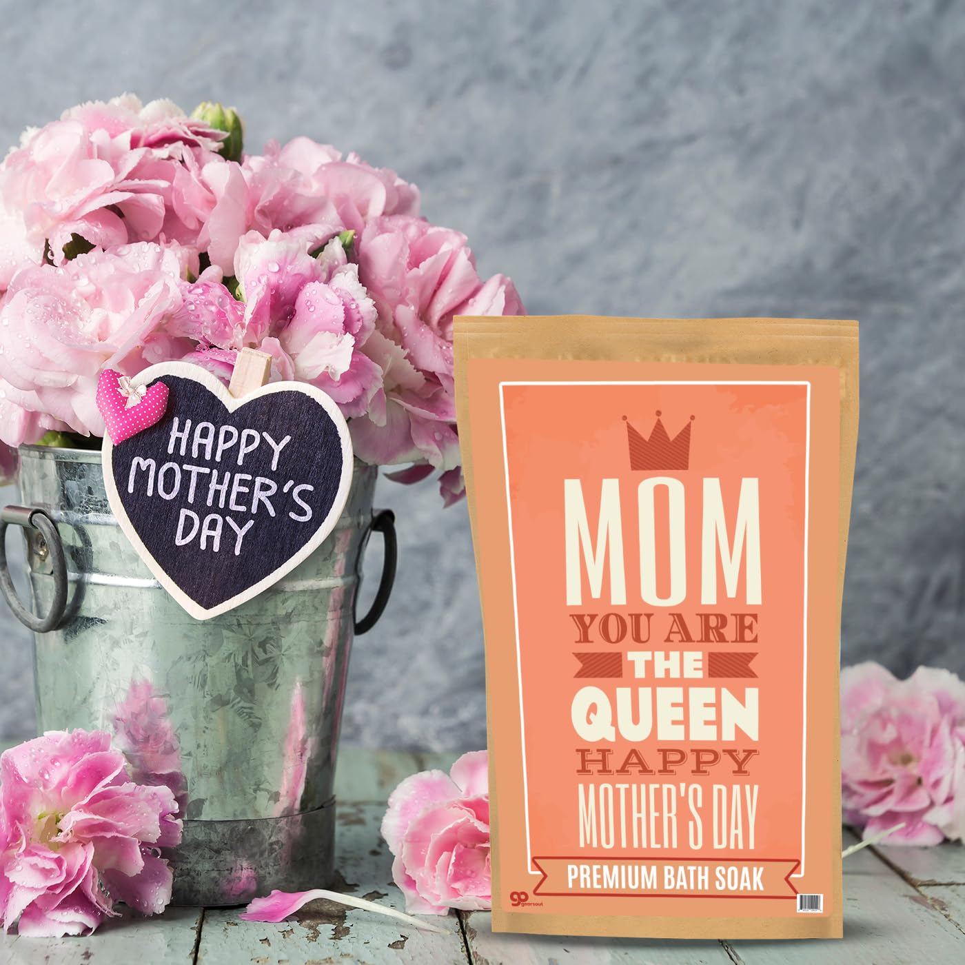 Mom You are The Queen Bath Soak Premium Sea Salts for Mother’s Day Unique Mama Gift for Women Luxury Pampering Basket Ideas