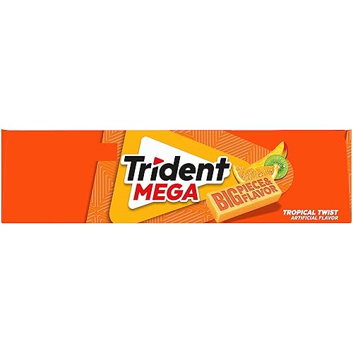 Vista 32 de Trident Mega Spearmint - Goma de mascar sin azúcar, 9 paquetes de 10 unidades (90 unidades en total), 10 unidades (paquete de 9)