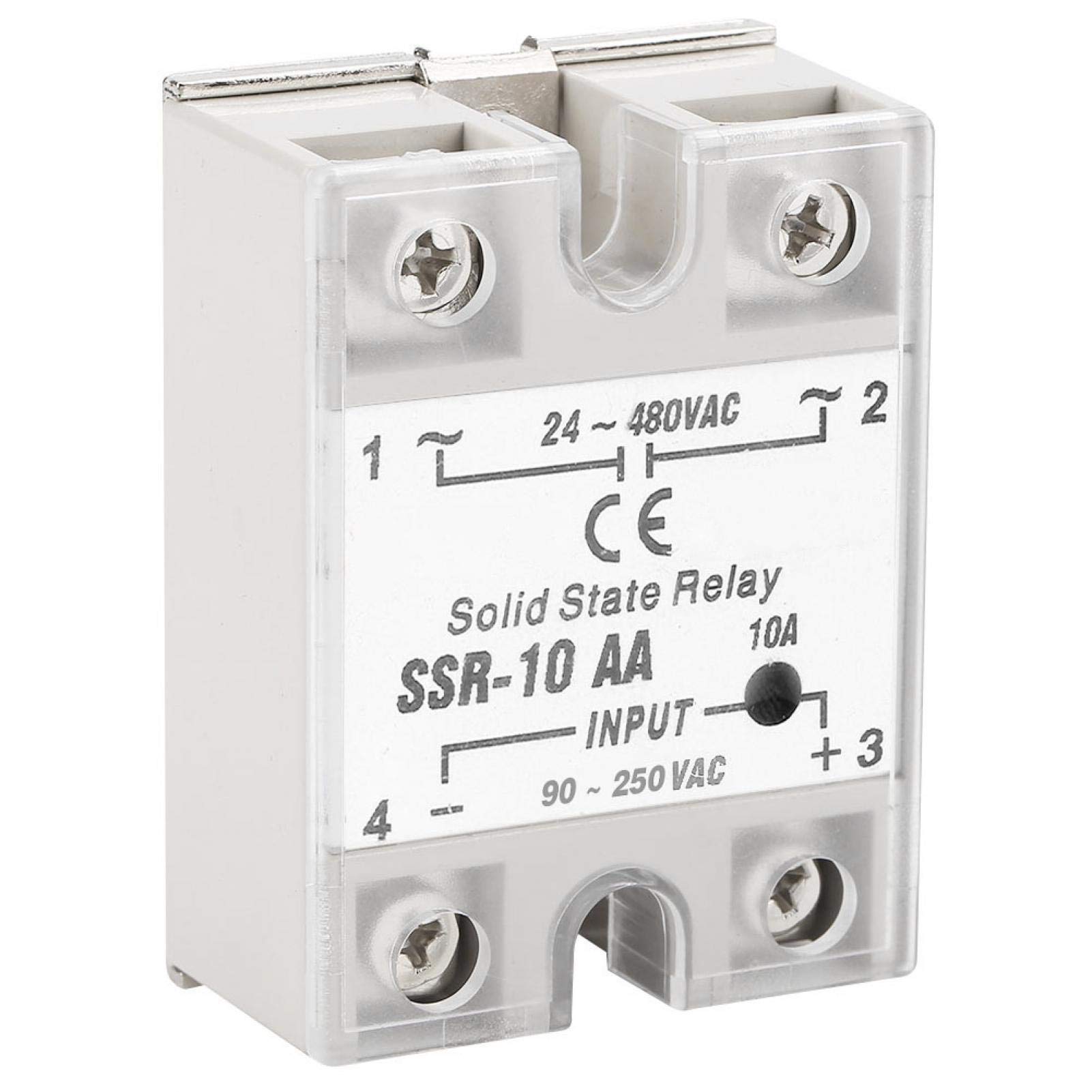 Shopping Pazzo Modulo Relè A Stato Solido 10A, Ingresso 90-250V AC, Uscita 24-480V AC - Antivibrante, Per Uso Industriale