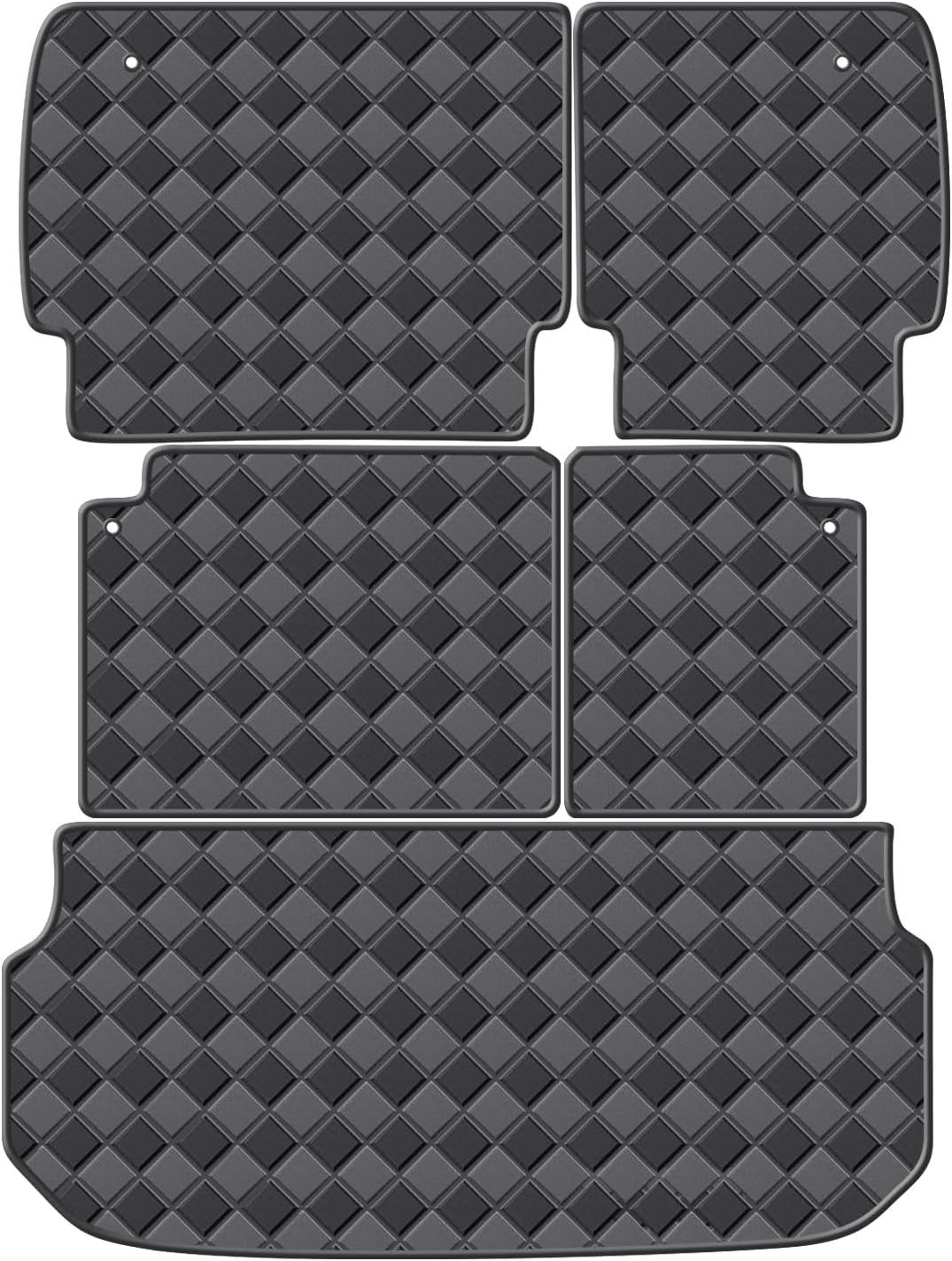 Cargo Mat for 2022-2025 Infiniti QX60 8 Seats Trunk Mat & 2ND+3RD Row Rear Backrest Mat, All Weather Rear Cargo Liner Back Seat Cover Protector(Bench seat in The 2nd Row)