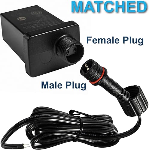 Miniatura 5 de HQRP Fuente de alimentación de clase 2 de 12 V, 1 A, 12 W, con cable de extensión, IP44, impermeable, de bajo voltaje, transformador LED de repuesto