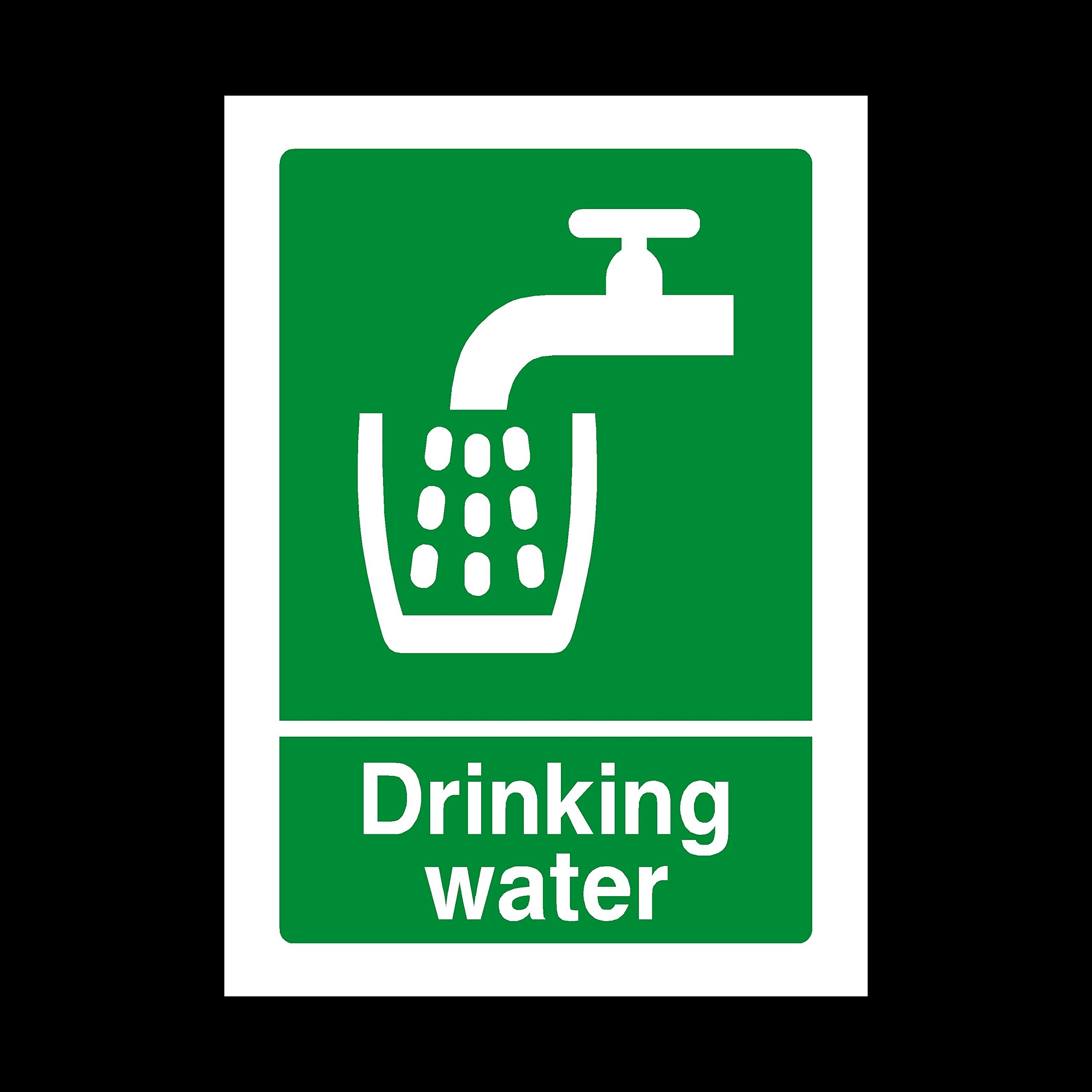 Ussp&S Drinking Water Sticker/Self Adhesive Sign - Safe Drinking/Food Hygiene (Hs5)