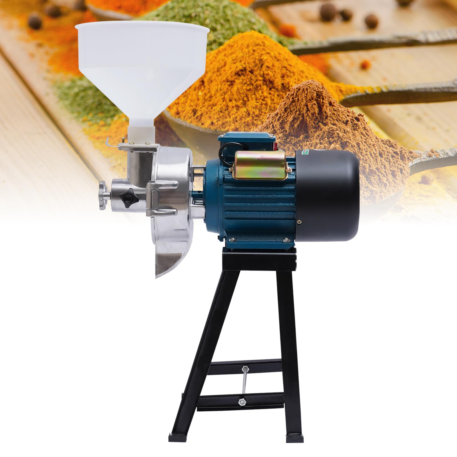 Elektrisch GetreidemüHle, 2200W KornmüHle SchrotmüHle Zerkleinerer Grain Mill Mit Trichter FüR Weizen Reis Mais, 40Kg/H GetreidemüHle Elektrische, Elektrische GetreidemüHlen