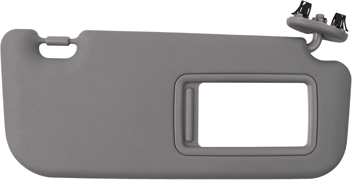 Left Driver Side Sun Visor Compatible with Toyota Yaris 2008-2013 (Gray)