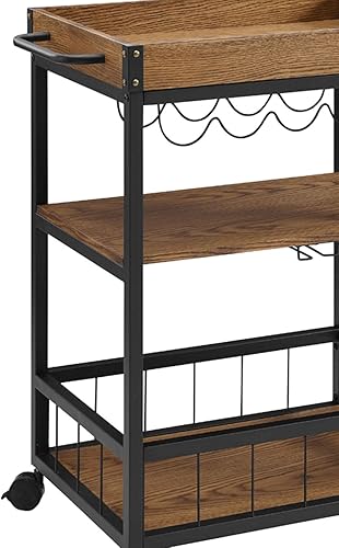 Miniatura 14 de Carrito de cocina portable Linon Austin., Madera, Negro