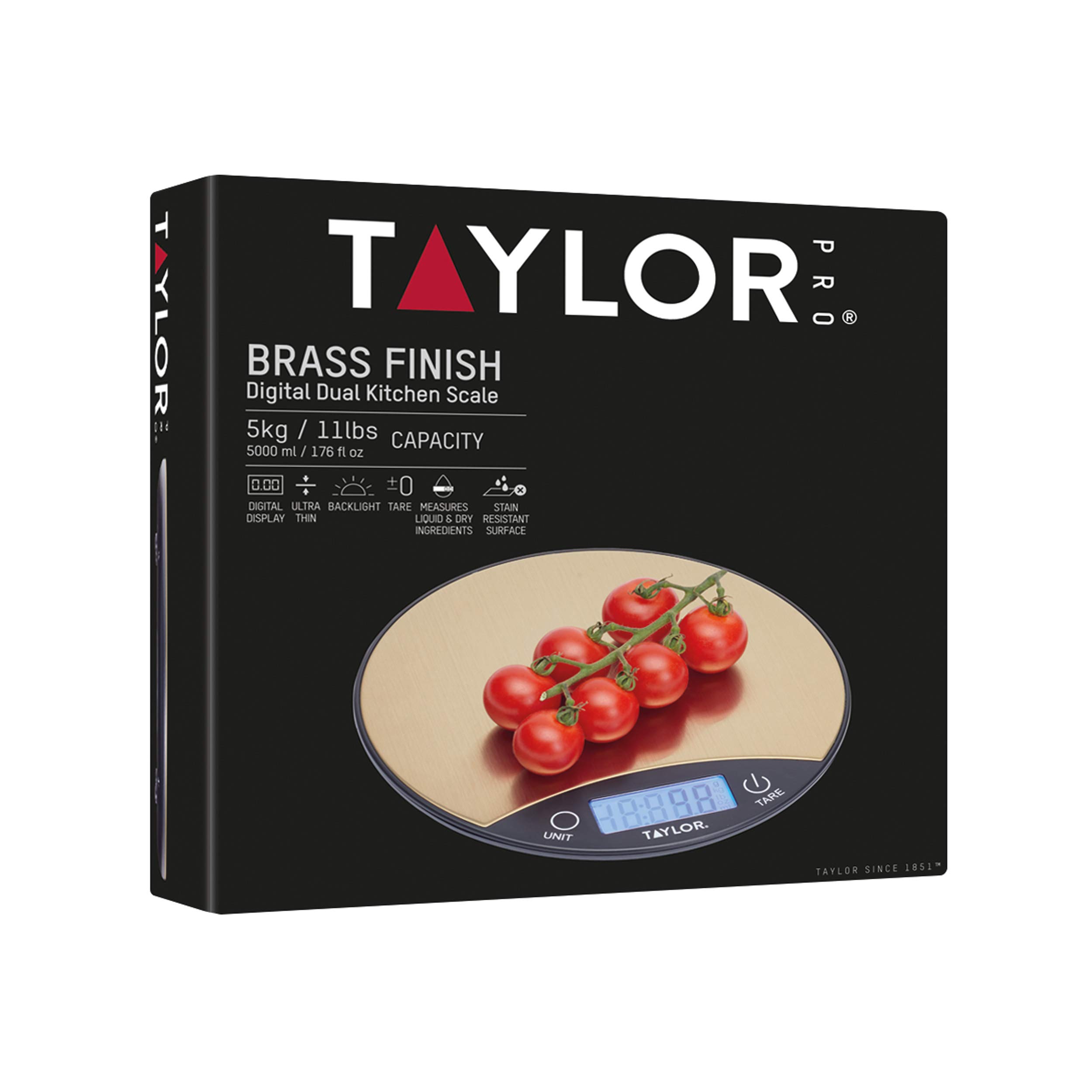 Bilancia Da Cucina Digitale Taylor Pro - Doppia Piattaforma Acciaio Inox, Capacità 5kg E 500g - Foto 3