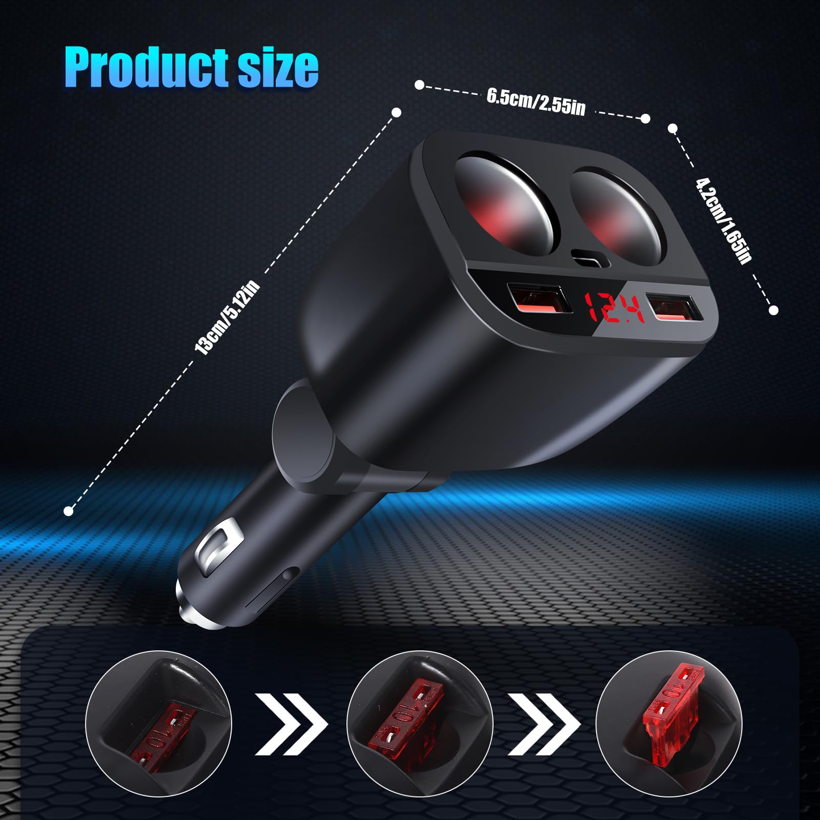 Chargeur Voiture Double USB Codi A01043 – Universel – Noir