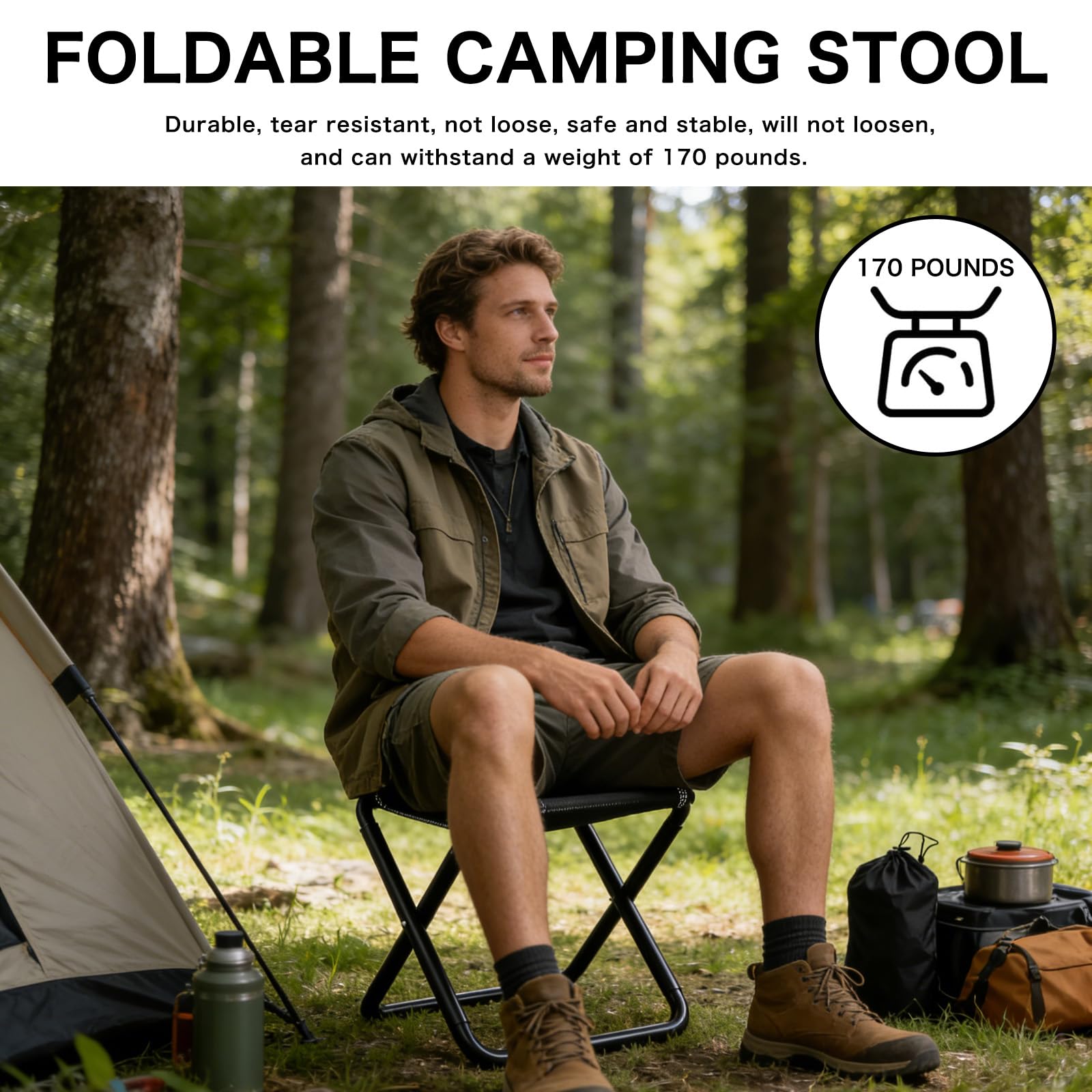 Sedile Piccolo Pieghevole,2 Pezzi Sgabello Pieghevole Portatile 30cm,Sgabello da Campeggio,Mini Sedia Pieghevole per Esterni,gabello Pieghevole da Campeggio,per Pesca All'aperto,Escursionismo,Viaggi