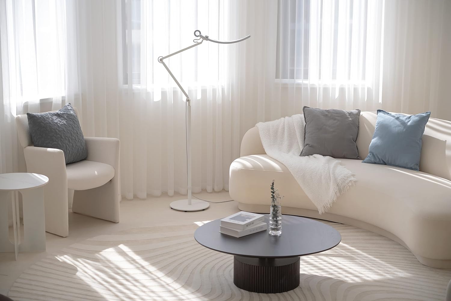 BenQ Floor Stand Extension for e-Reading Desk Lamp | 78.8cm (31") | Steel | White | Easy Setup | Sturdy