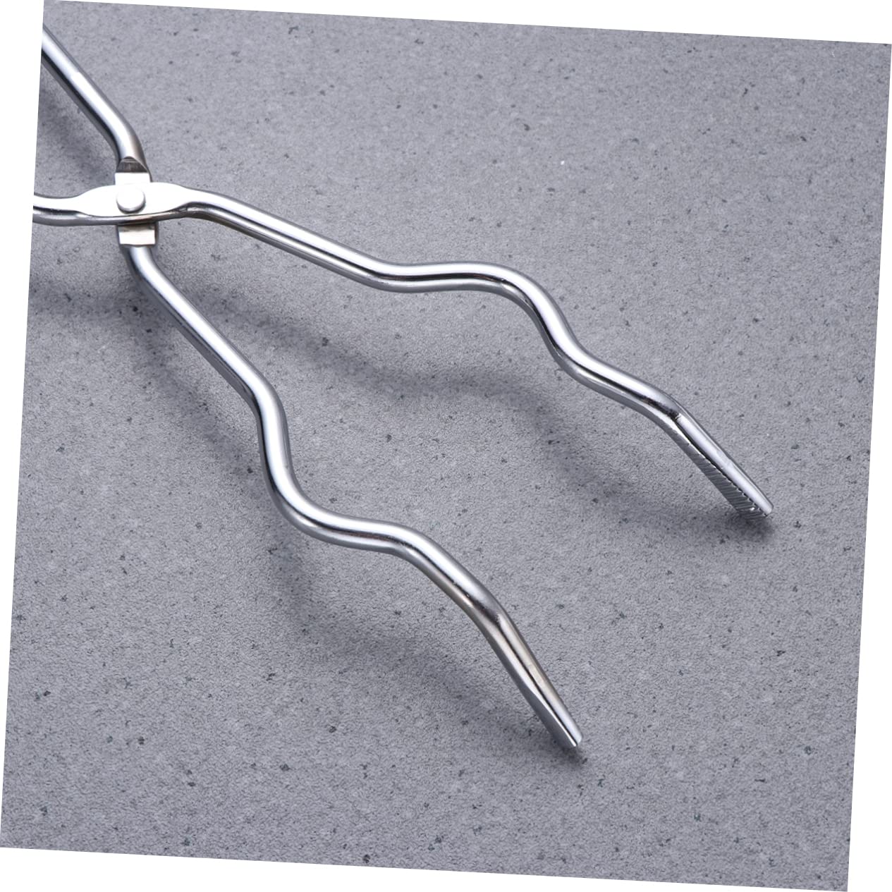 iplusmile Chromstahl-kratzzange Mit Rutschfestem Griff Hitzebeständig Für Tiegel Kolben Und Bechergläser Langlebiges Laborzubehör in Silber