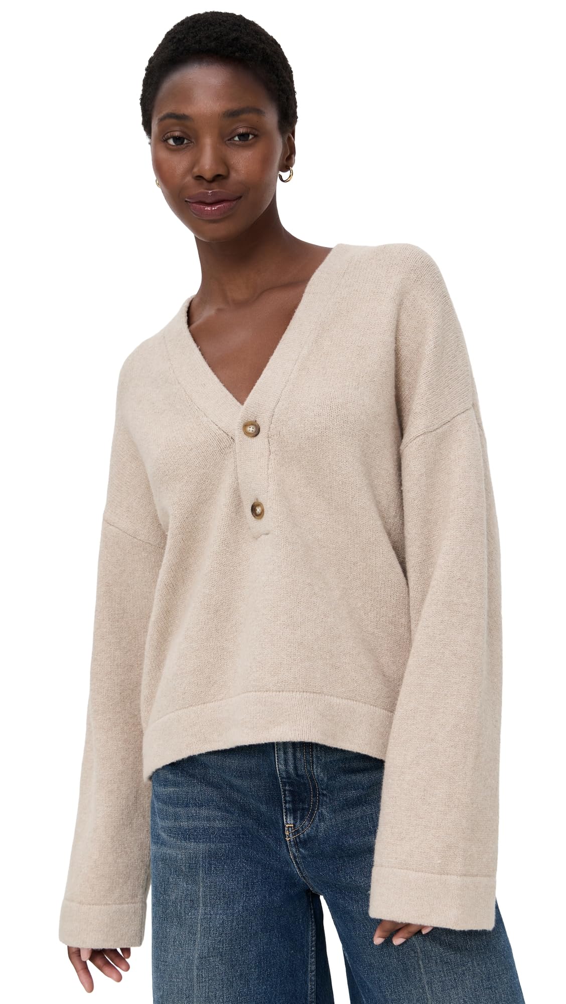Faherty Womens Jackson V Neck Popover