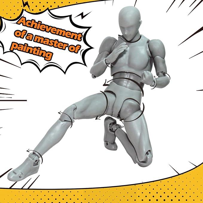 AXITWXIT Maniquí Artístico Body Kun Figura Masculina para Dibujo 5.5" miniatura 4