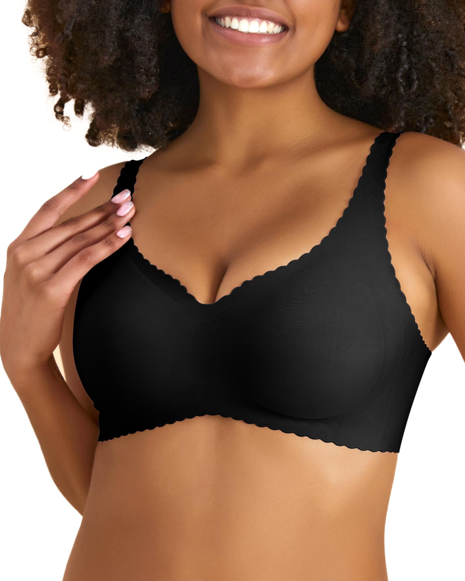 NiidorSeamless Bra for Women Wireless Bra Comfortable Everyday Bra Bralettes with Thin Soft Breathable Fabric Bra for Women