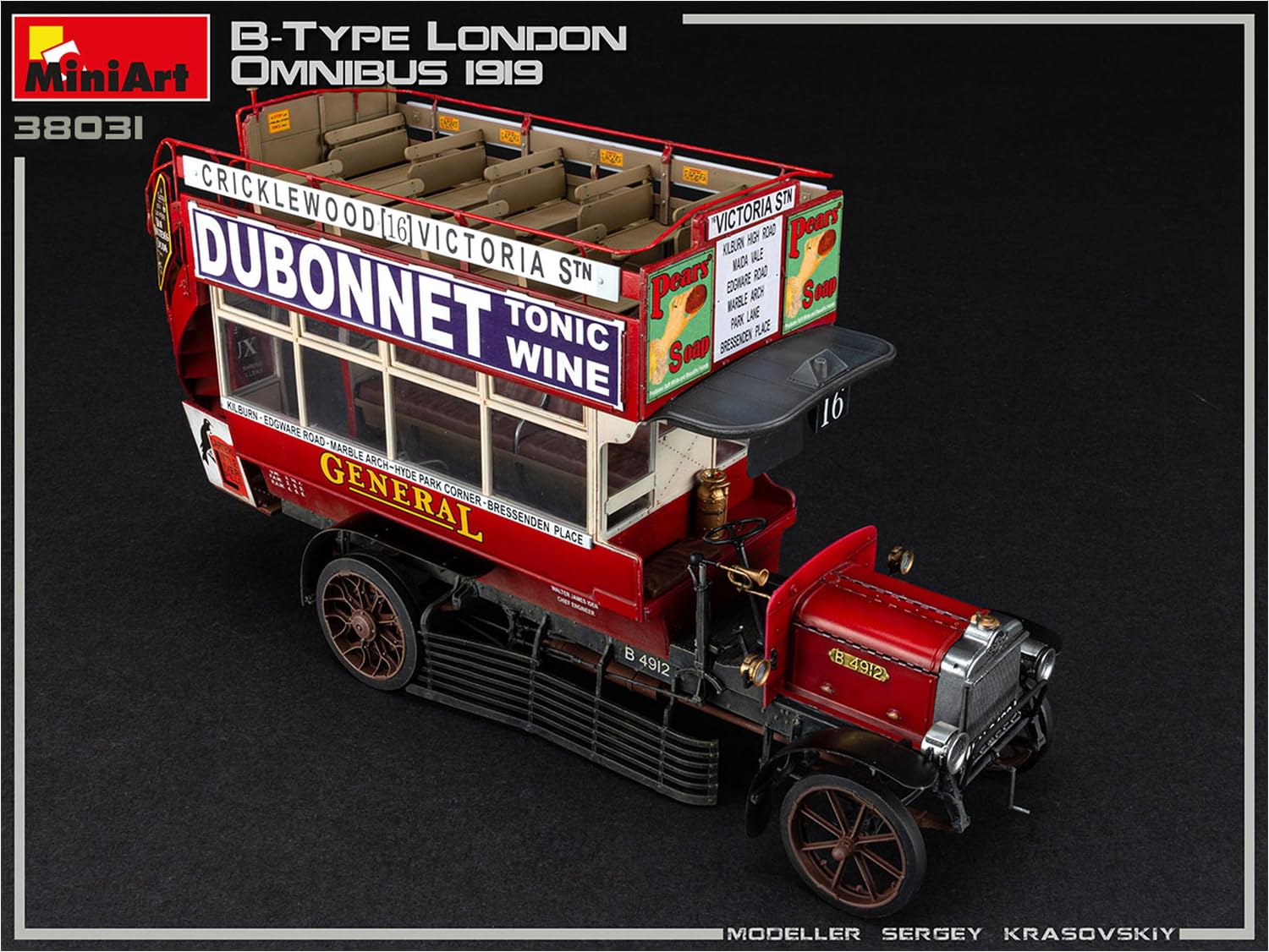 Mini Art 38031 1:35 Omnibus di Londra tipo B 1919 - replica originale, modellismo, plastica, camion, auto, kit per adulti