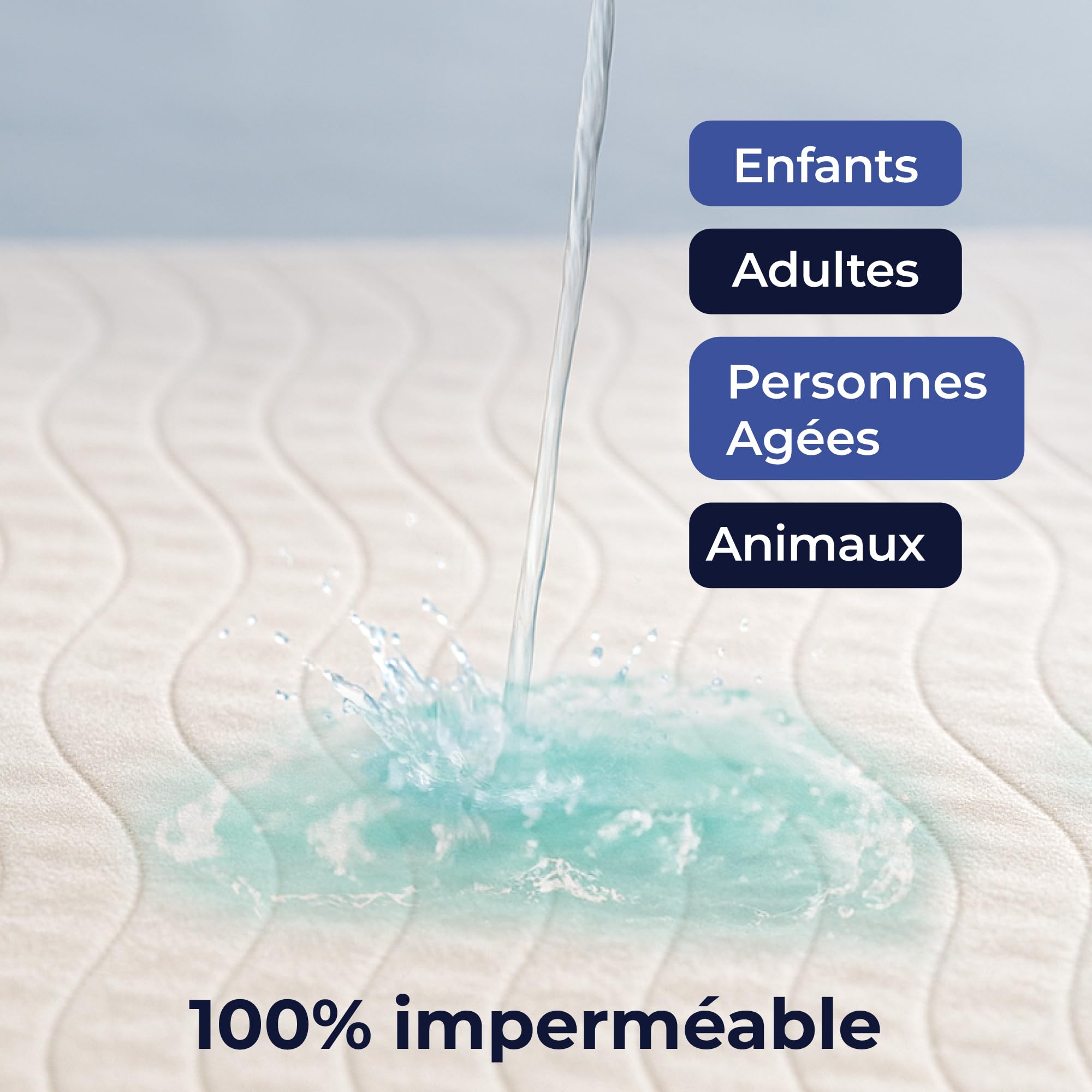Dreamzie - Protege Matelas 70x100 cm - Absorbant et Imperméable 70x100 - Lot de 2 Housse Matelas Lavable pour Incontinence