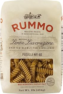 Rummo Fusilli Pasta N.48 - Fusilli Pasta Noodles, Spiral Pasta, Italian Pasta, Curly Noodles, Dry Pasta, Durum Wheat Pasta - 16 Ounce (Pack of 1)