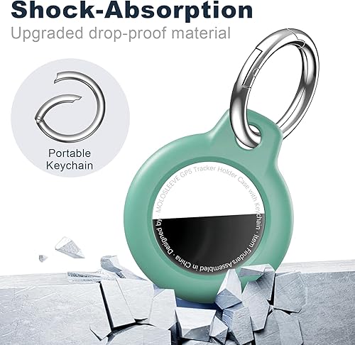 Miniatura 41 de Funda para AirTag con llavero, a prueba de golpes y antiarañazos, accesorios para localizadores GPS, para bolsos y maletas, transparente F5-Clear