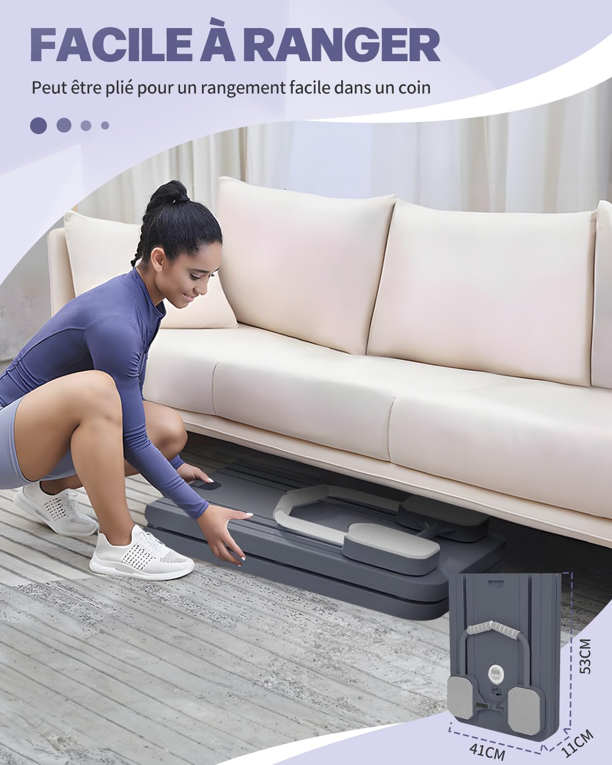 Kit Pilates Reformer 5 en 1 Pliable avec Compteur LED, Rouleau à Rebond Automatique et Planche Multifonction, pour Entraînement Complet du Corps à Domicile et en Salle, Renforcement Abdominal et Tronc