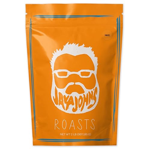 Miniatura 1 de Java John's Roasts House Blend - Café en grano entero, granos de café de tostado medio y atrevido, notas de maní y cacao, regalos para los amantes
