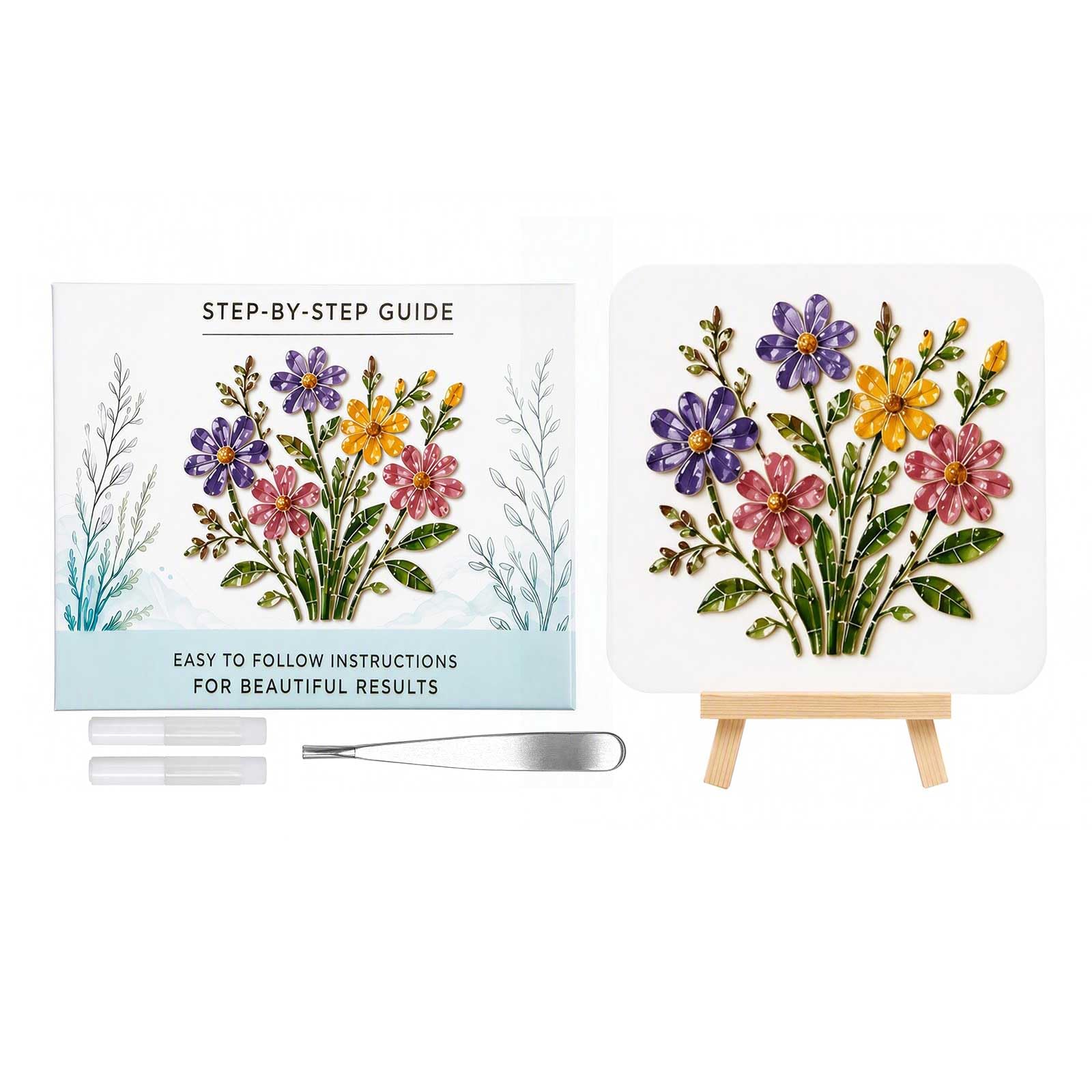 DIY Sea Glass Mosaic Kit Ocean Art Kit Handmade Decor Craft