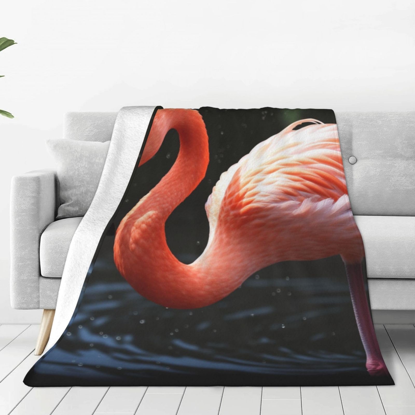 Couverture polaire douce motif flamant rose, un cocon chaleureux pour soi