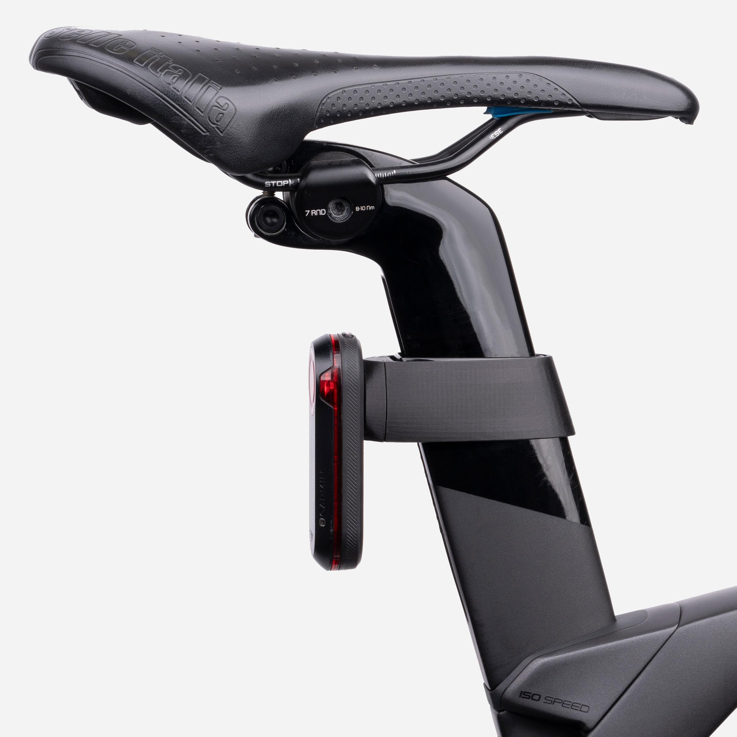 Supporto per reggisella - per localizzatore GPS - per Garmin Varia 515 Reggisella, compatibile con Trek Madone 6, Fissaggio a morsetto