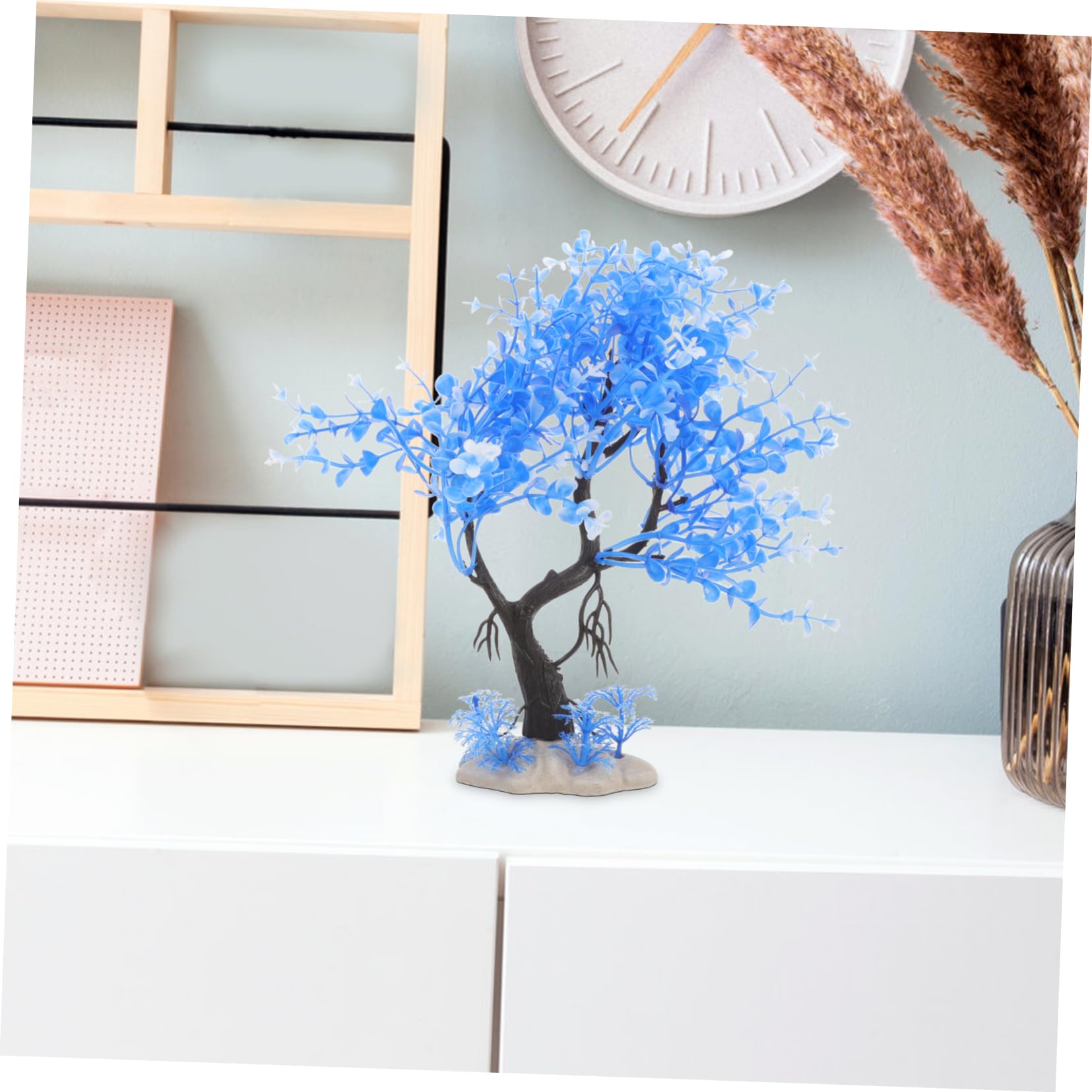 Alipis 5 Set Decorazione Simulata Di Acquatica Fake Plants Aquarium Aqua Pianta Piante Artificiali Uv Accessori Per Acquari Per Acquario Piante Per Acquari in Plastica 7 Pezzi*5