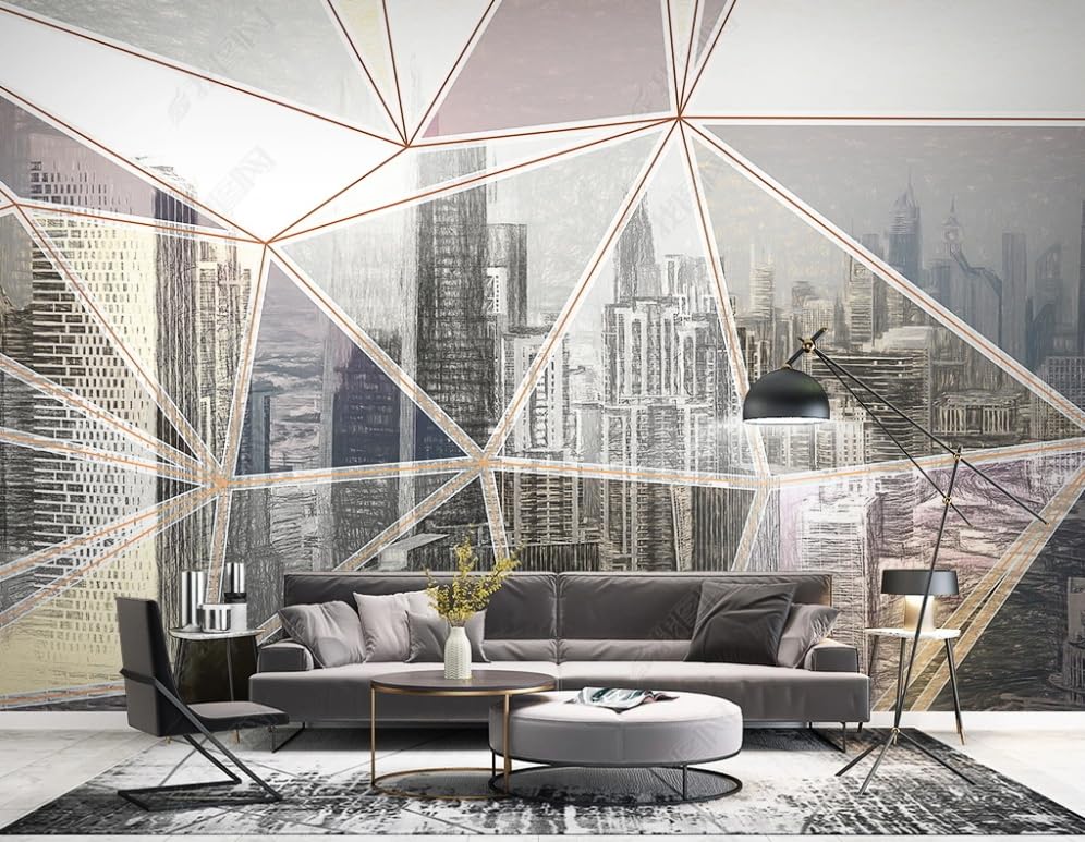 Décoration Murale 3D 350x256cm pour Agrandir une Pièce Sombre