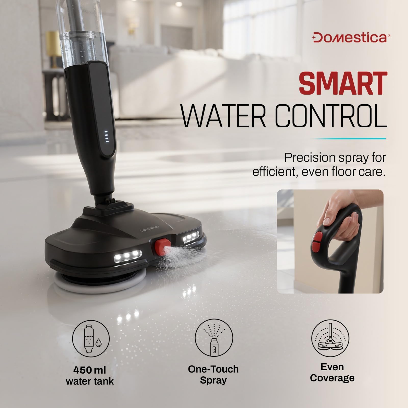 Domestica Swirlo Spin Mop - Cordless Electric Mop -6 Domestica Swirlo Spin Mop - Cordless Electric Mop -6