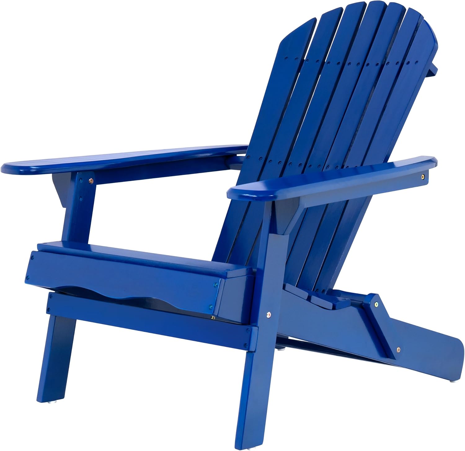 Christopher Knight Home Hanlee Outdoor Foldable Adirondack Chair - Acacia Wood - Navy Blue