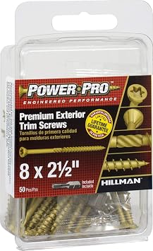 The Hillman Group 42503 Trim Screw 50 Pack, 8 x 2.5